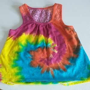 Tie-Dye Rainbow Tank Top for Kids - Multicolor